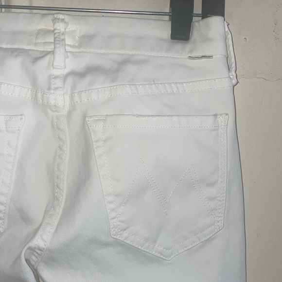MOTHER WHITE JEANS THE LOOKER CROP 25 EUC IN GLASS SLIPPER $238 - Picture 7 of 11